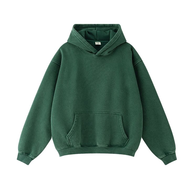 oversize washed hoodie green